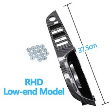 도어 캐치 커버 문 손잡이 실내 호환 BMW 3 시리즈 E90 E91 316 318 320 325 328i 트림과 LHD RHD 팔걸이 카본 핸들, RHD 37.5 Low-end