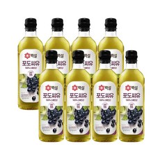 백설 포도씨유, 900ml, 8개