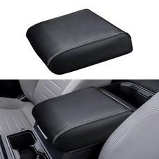 INTGET 센터 콘솔 커버 2026 토요타 타코마 액세서리 2024 2025 및 2025 2026 4러너 액세서리 가죽 자동차 중간 팔걸이 암레스트 박스 뚜껑 시트 프로텍터, 탄소 섬유 질감