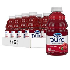 오션스프레이 Ocean Spray 100% 순수 크랜베리 주스 946.4ml(32온스) (8팩), 946.4ml