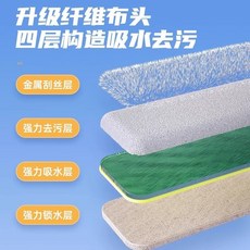 桌面小拖把 可伸縮 免手洗 掃拖刮刷一體, 1個, 【替換布-無拖把】,拖把+2塊原裝替換布