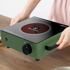 미니 하이라이트 전기렌지 이동 손잡이 캠핑 테라스 초슬림 28cm, 가지고 다닐 수 있는, KLH-1502M