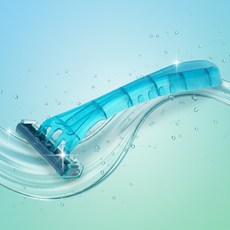 수염면도기 3중날 여행용 면도기 남성 피부 관리용품, 1개