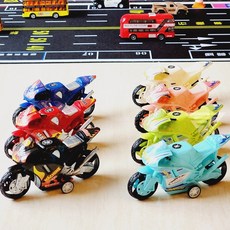 【台灣出貨】塑膠多色重機摩托車/8款顏色 玩具摩托車 迴力車 仿真機車 Q版摩托車 小汽車玩具 玩具重機 回力玩具車, 隨機一台, 1個