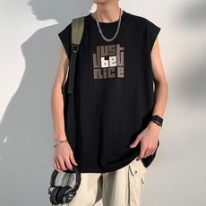 美式無袖T恤男夏季薄款寬鬆運動背心外穿籃球上衣服坎肩短袖潮