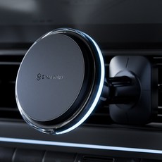 신지모루 25W Qi2.2 펠티어 냉각 M 에어쿨러 맥세이프 차량용 무선충전 거치대, 블랙
