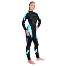 PROBLUE 3mm潛水防寒衣：男女款浮潛保暖衣，手腳拉鍊設計，輕鬆穿脫，島嶼潛水必備, 粉藍（女）