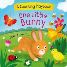 (영문도서) One Little Bunny: A Counting Playbook Board Books, Cottage Door Press, English, 9781680525168
