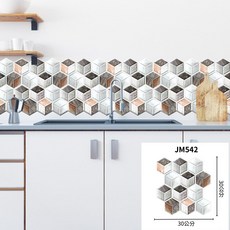 【奧本舖】紅磚壁貼 3D壁貼 立體壁貼 文化石壁貼 3D立體壁貼 磚紋壁貼 立體壁貼 工業風壁貼 防撞壁貼 防水壁貼, 1個, 六角磚B542