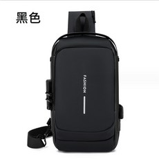時尚牛津休閒單肩包，多功能斜背包/腰包/胸包，台灣快速發貨，潮流運動首選, 大款黑色