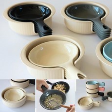 티본 대+손잡이 세트 앞접시정리대1p (원형)접시5p 손잡이 식기, 그레이, 1개