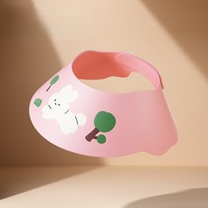 科巢兒童洗頭擋水帽 嬰幼兒防水護耳洗澡浴帽, 1套, 布加爾萌兔【護耳護眼-防滑不漏】