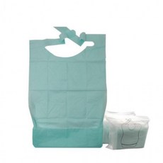 일회용 턱받이 노인 환자 요양원 병원 식사 10장, 1개, 10p