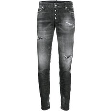 디스퀘어드2 디스트레스드 지퍼 앵클 스키니 팬츠