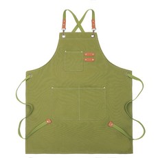 新款防油防水帆布圍裙家用廚房做飯烘焙園藝高顏值工作服圍裙跨境