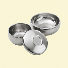 이중 보온 옥식기 세트 제사 밥그릇 국그릇 황실 스테인리스 진공 식기 3P, 상세페이지 참조, 1개