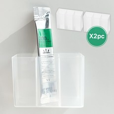 피스앤데이지 화장품 벽부착정리함 틈새정리함 거울정리함 3칸, 1세트