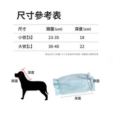 Xilla 寵物防蚊蟲耳套 寵物護耳套 貓狗適用, 藍色,小號 頭圍23-35cm 深度18cm, 1個