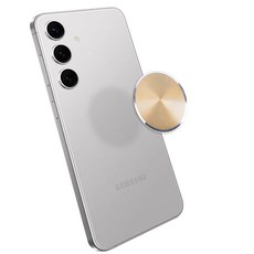 차량용 스마트폰 메탈 플레이트 부착 철판, 메탈 타이런트 골드, 1개