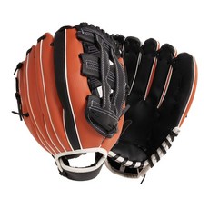 加厚棒球手套 壘球手套 兒童 少年 成人 戶外運動 PU手套 棒球訓練手套, 棕色,12.5, 1個