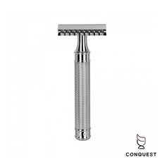 CONQUEST 德國 MUHLE 穆勒 R41GS 不鏽鋼材質 十週年限定款 傳統手動安全刮鬍刀 手感沉穩, 1個, 1