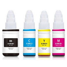 [캐논] GI-990 (세트구매가능) 무한잉크 호환잉크 G1900/G1910/ G2900/G2910 /G3900/G3910 /G4900/G4910, 검정+파랑+빨강+노랑, 1세트
