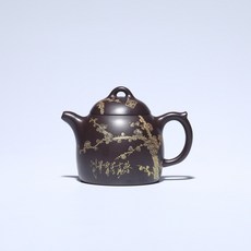 名家宜興紫砂壺 梅花秦權, 1個, 红褐色