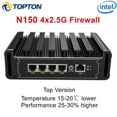 토포튼 팬리스 방화벽 미니 PC 인텔 코어 i7 i5 i3 8505 N150 J6412 J5005 6305 4x25G LAN NAS 컴퓨터 pfSe, 01 16GB Ram 256GB NVMe, 05 Celeron J6412 DDR4