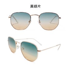 OT SHOP太陽眼鏡 方框金屬鏡框 抗UV400墨鏡