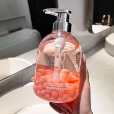 保濕白桃烏龍水蜜桃珍珠洗沐組500ml 持久嫩膚香氛沐浴乳洗髮精 清潔保養一次完成, 1個