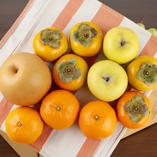 오씨네 1인 제철과일 세트 자취생 모듬 혼합과일 선물세트_C69C /사과 감 귤 배 실속 1인 청과 간식 부모님, 1개