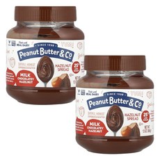 피넛버터앤코 2개X 헤이즐넛 스프레드 밀크 초콜릿 헤이즐넛 369 g(13 oz), 369g, 2개