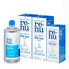 바슈롬 리뉴 후레쉬 500ml x 2개 + 후레쉬 355ml x 1개 소프트 렌즈 세척액