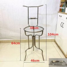 오아픽 팡쿠 세숫대야받침대 욕실 세수대야 세면대 스텐 거치대 캠핑, 1개, C. 두께 65cm 스테인리스 비누받침수건걸이