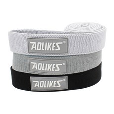 요가 밴드 3종 세트 고무 운동 탄력 라텍스 필라테스, 화이트/그레이/블랙_세트, 1개