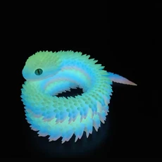 45/80cm 3D 인쇄 빛나는 뱀 움직일 수있는 공동 시뮬레이션 액션 피규어 홈 오피스 데스크탑 장식 생일 선, 09 80CM