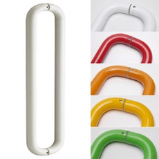 무드체인지 강화도어손잡이 25파이 센터340mm 유리문 상가, 크림화이트