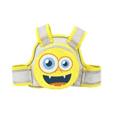 JoyBaby 兒童機車安全帶 透氣網格, 黃色惡魔-收納款-前後兩用, 1個