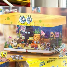 스폰지밥 비키니시티 블록 세트 아쿠아리움 인테리어 장식 장난감