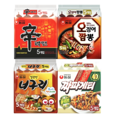 (올따옴) 멀티라면 기획세트 농심 신라면5입 +오짬5입+너구리5입+짜파게티5입, 1세트