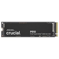 크루셜 Crucial P510 PCIe Gen5 NVMe 1TB SSD 최대 11000MB/s TLC NAND 노트북 데스크톱 PC 호환 게이머, 1TB Without Heatsink
