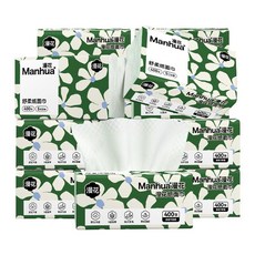 漫花 400張 5層 抽取式面紙 家用實惠餐巾紙 衛生紙, 1個, 6包【400張/包丨五層加厚】