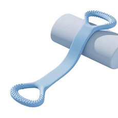 硅膠加粗彈力繩阻力帶 彈力助力帶 8字拉力器女 背部開背練肩練背神器 家用瑜伽拉伸帶, 活力藍,20磅, 1個