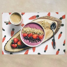 귀여운 PVC 포인트 매트 당근 4p, 본상품