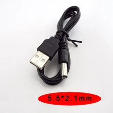 USB DC 3.5x1.35mm 플러그 잭 5V 전원 연장 케이블 커넥터, 06 5.5x2.1mm