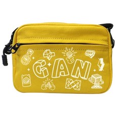 GAN 魔方小挎包 黃色魔術方塊周邊配件，輕巧方便，展現獨特風格, 詳見包裝