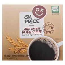 5k프라이스 유기농 오르조 60g, 1개, 20개입