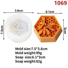 DIY 양초 금형 실린더 양초 금형 실린더 실리콘 양초 금형 3D 기하학적 양초 금형 기둥 양초 금형