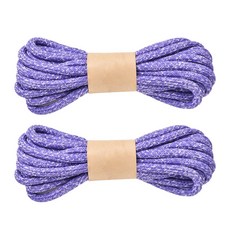 5.0mm 5m 옴브레 촘촘 우동실 키링 악세사리 헤어밴드 가방 마크라메 재료 컬러로프 칼라로프 무지개로프 아웃도어로프, 2개, 03.바이올렛