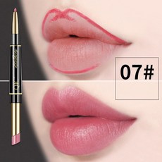 립라이너 2 IN 1 립 라이너 방수 매트 립스틱 펜슬 섹시한 레드 오래 지속되는 메이크업 화장품, [13] 07, 07 253665